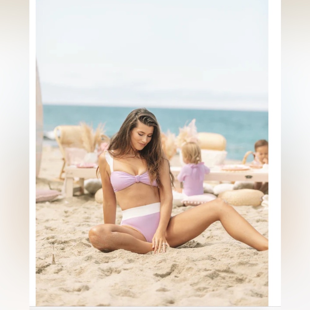 Moo Roo Swim - Laguna bottom and the peony bikini top, color: Lilac